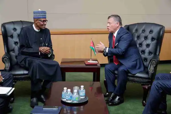 Weapons Donation: President Buhari Meets With King Of Jordan (Photos)
